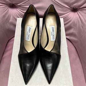 Jimmy Choo black mesh heels size 37 1/2 💕💕